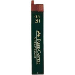 FABER CASTELL MINAS SUPER-POLYMER 0,5MM 2H ESTUCHE 12 UD BLISTER