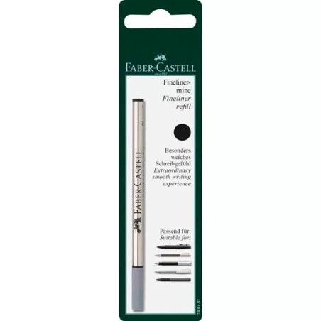 FABER CASTELL BLISTER 1 RECAMBIO FINELINER NEGRO