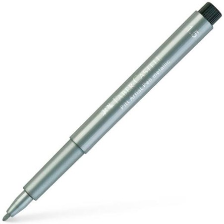 FABER CASTELL ROTULADOR PITT ARTIST PEN METALLIC 1,5MM PLATA