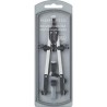 FABER CASTELL COMPÁS ARTICULADO DE AJUSTE RÁPIDO ADAPTADOR UNIVERSAL 17CM + ACCESORIOS