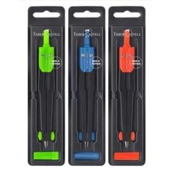 FABER CASTELL COMPAS ESCOLAR SURTIDO 3 COLORES