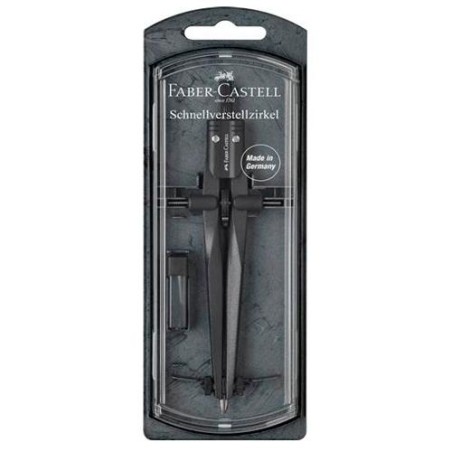 FABER CASTELL COMPÁS DE AJUSTE RÁPIDO STREAM NEGRO PIEDRA