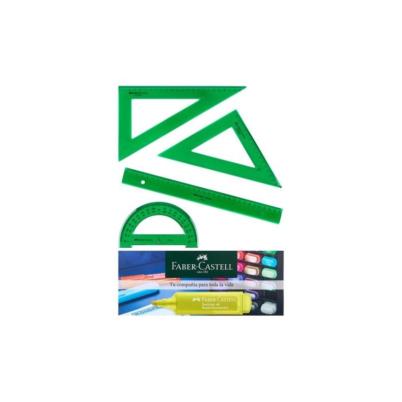 FABER CASTELL JUEGO ESCOLAR DE REGLAS CON HORARIO