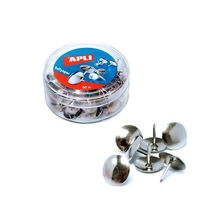 APLI CHINCHETAS NIQUELADAS CAJA DE 50 CAJA