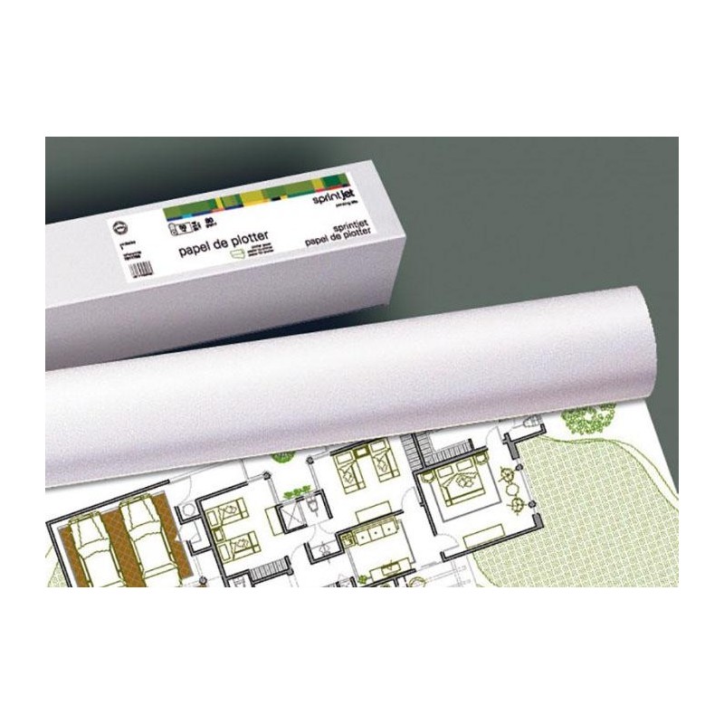 FABRISA ROLLO DE PAPEL PARA PLOTTER 610MM(24")X50M 80GR BLANCO OPACO