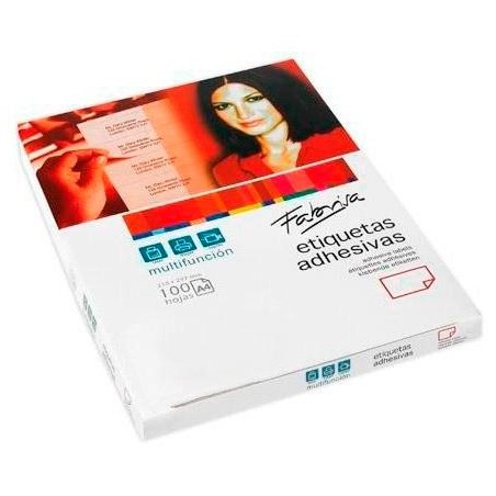 FABRISA ETIQUETAS ADHESIVAS MULTIFUNCIÓN 105X42,4MM C/RECTOS 14 X 100H BLANCO