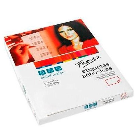 FABRISA ETIQUETAS ADHESIVAS MULTIFUNCIÓN 105X74,1MM C/RECTOS 8 X 100H BLANCO