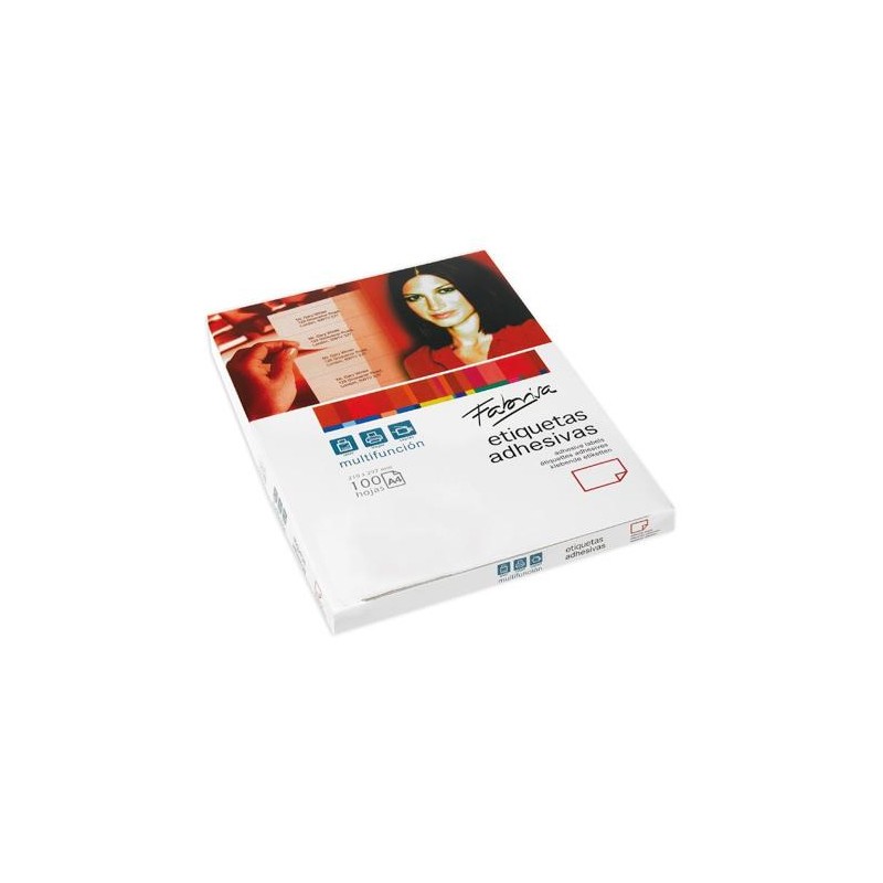 FABRISA ETIQUETAS ADHESIVAS MULTIFUNCIÓN 105X148MM C/RECTOS 4 X 100H BLANCO