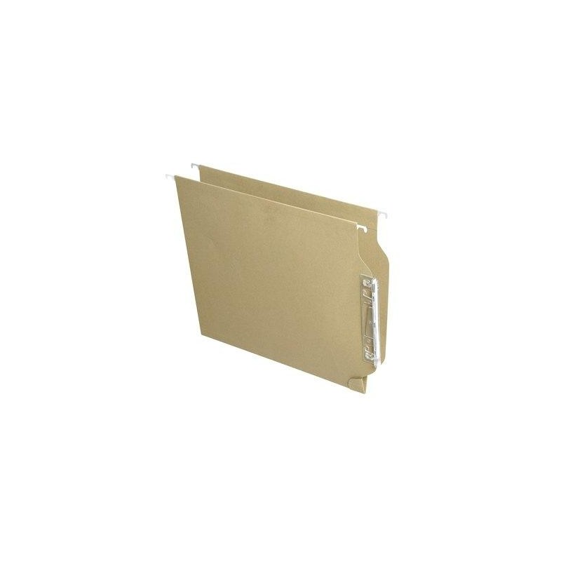 FADE CARPETA COLGANTE VISOR LATERAL AKU KRAFT CARTULINA A4 LOMO "V" CON ETIQUETAS -25U-