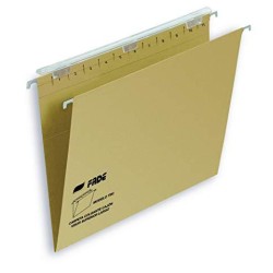 FADE CARPETA COLGANTE VISOR SUPERIOR LARGO TIKI KRAFT CARTULINA FOLIO CON ETIQUETAS -25U-
