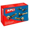 APLI ENCUADERNADORES METÁLICOS SIN ARANDELA DORADOS 12MM - 100UD-