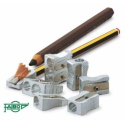 FAIBO AFILALÁPICES FORMA DE CUÑA DOBLE USO PARA LÁPICES HASTA 10MM -12 UD-