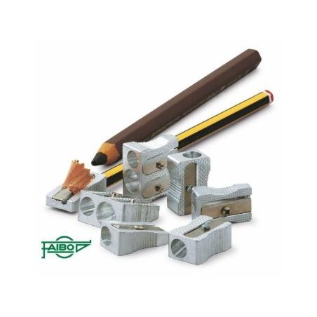 FAIBO AFILALÁPICES FORMA DE CUÑA DOBLE USO PARA LÁPICES HASTA 10MM -12 UD-