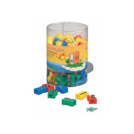 FAIBO AFILALÁPICES FORMA RECTANGULAR PLÁSTICO C/SURTIDOS BOTE 100 UD