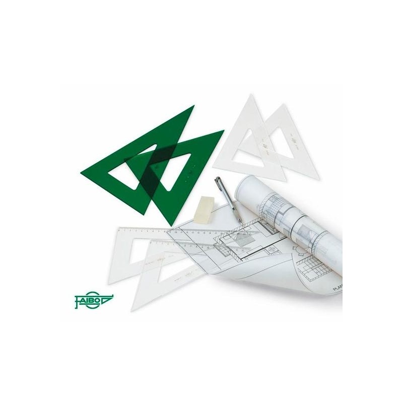 FAIBO CARTABÓN 25CM SIN GRADUAR VERDE