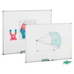 FAIBO PIZARRA BLANCA ESTRATIFICADA MARCO DE ALUMINIO CON CAJETÍN 122X150CM