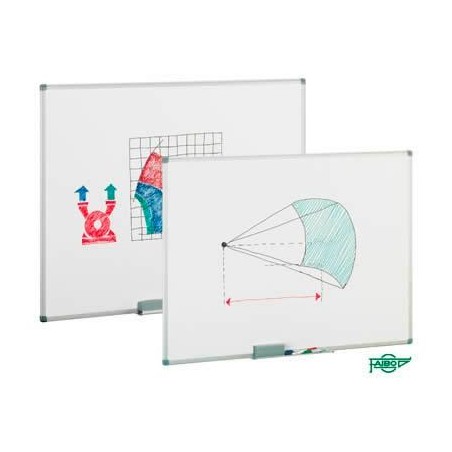 FAIBO PIZARRA BLANCA ESTRATIFICADA MARCO DE ALUMINIO CON CAJETÍN 122X150CM