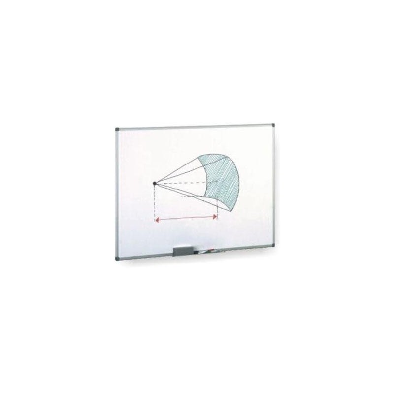 FAIBO PIZARRA BLANCA MELAMINADA MARCO DE ALUMINIO CON CAJETÍN 100X150CM