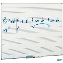 FAIBO PIZARRA BLANCA CON PENTAGRAMAS 122X200CM MARCO DE ALUMINIO