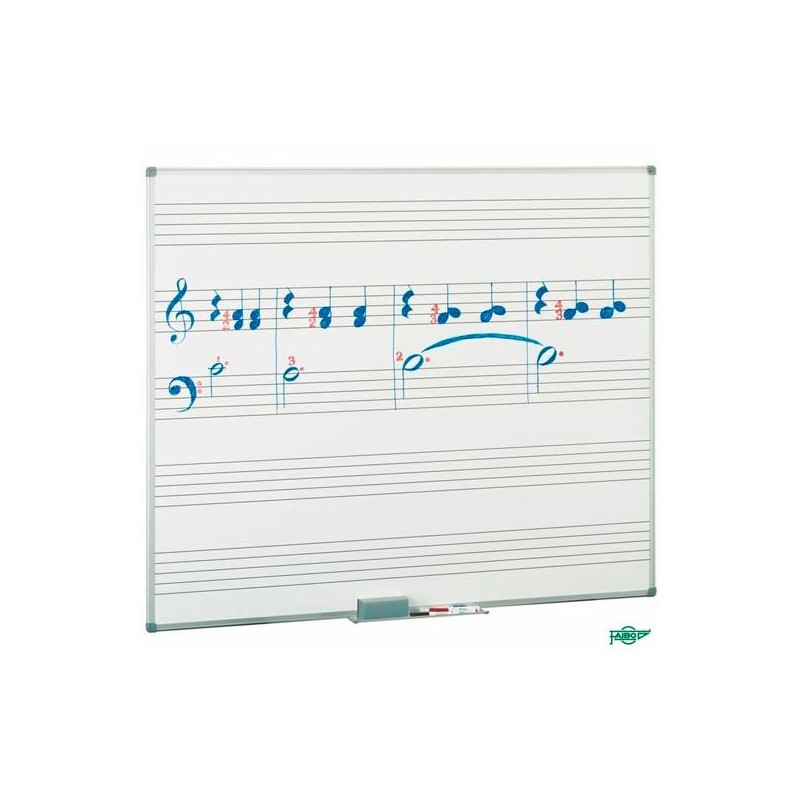 FAIBO PIZARRA BLANCA CON PENTAGRAMAS 122X200CM MARCO DE ALUMINIO