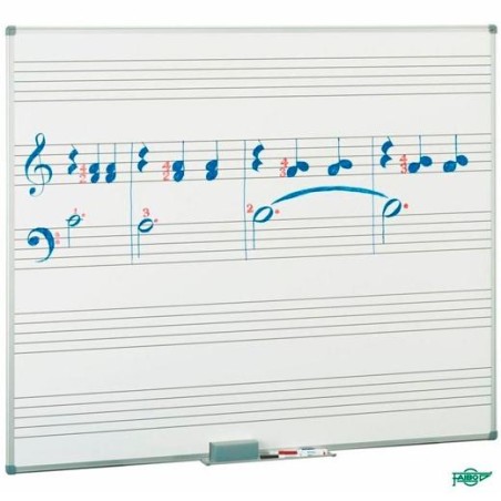 FAIBO PIZARRA BLANCA CON PENTAGRAMAS 122X200CM MARCO DE ALUMINIO