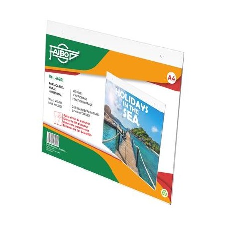 FAIBO PORTACARTEL MURAL A4 HORIZONTAL 30X23,5CM