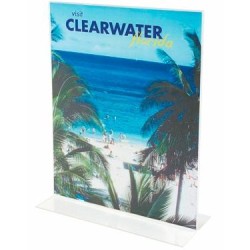 FAIBO PORTACARTEL DE SOBREMESA EN FORMA DE T DIN A5 VERTICAL 21.5X15X8.3 CM