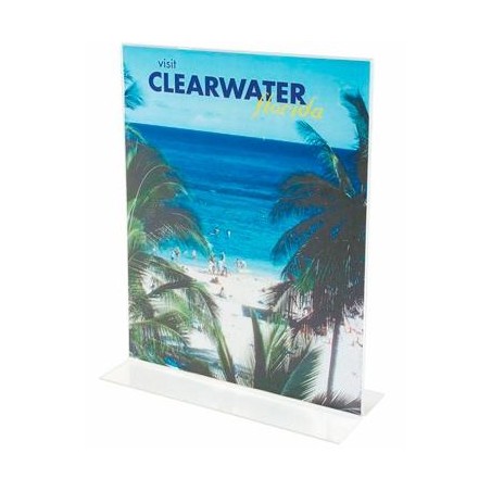 FAIBO PORTACARTEL DE SOBREMESA EN FORMA DE T DIN A5 VERTICAL 21.5X15X8.3 CM