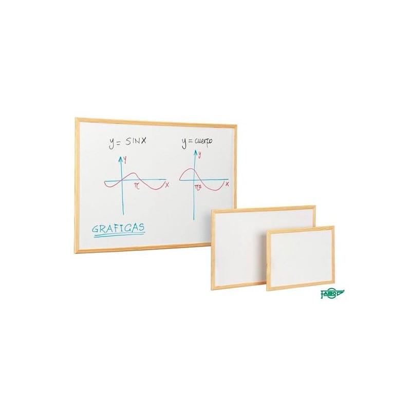 FAIBO PIZARRA BLANCA ECONÓMICA 40X60CM MARCO DE MADERA