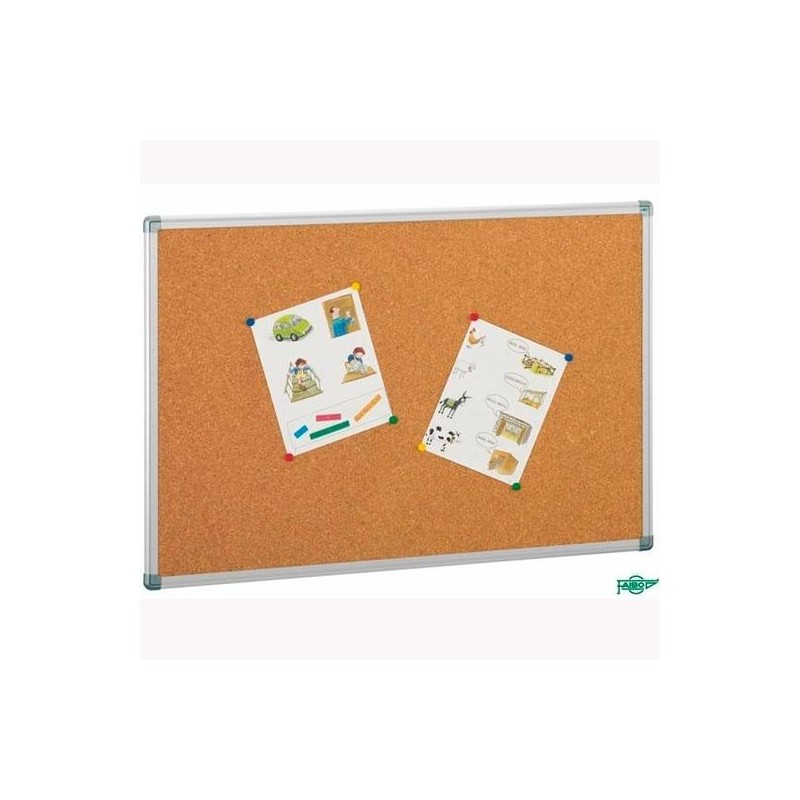 FAIBO TABLERO CORCHO SOLIDO 122X200CM MARCO DE ALUMINIO 4MM