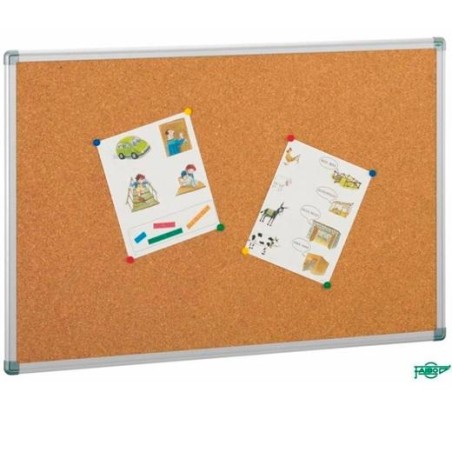 FAIBO TABLERO CORCHO SOLIDO 122X270CM MARCO DE ALUMINIO 4MM