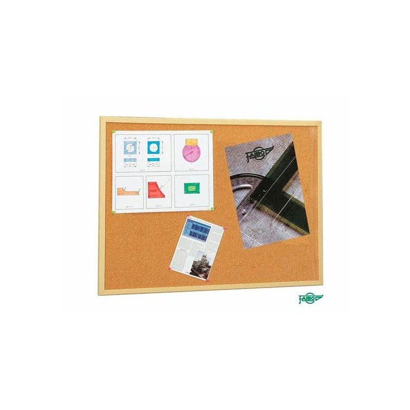 FAIBO TABLERO CORCHO ECONÓMICO 30X40CM CON MARCO DE MADERA 18MM