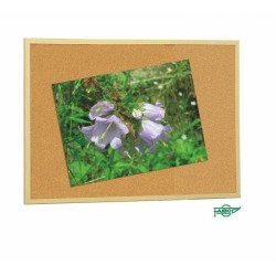 FAIBO TABLERO CORCHO CON ADHESIVO REMOVIBLE 60X90 CM CON MARCO DE MADERA