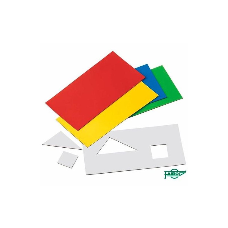 FAIBO LÁMINAS IMANTADAS RECORTABLES 10X20CM PACK DE 5U C/SURTIDOS