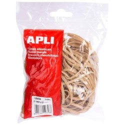 APLI GOMA ELÁSTICA MARRÓN CAUCHO 160X3MM 100 GR.