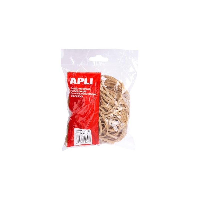 APLI GOMA ELÁSTICA MARRÓN CAUCHO 160X3MM 100 GR.