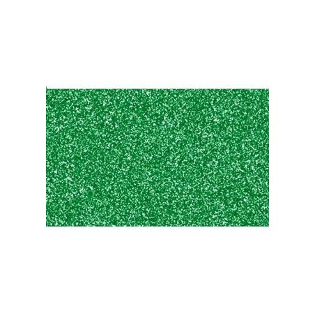 FAMA GOMA EVA 50X70CM GROSOR 2MM GLITTER VERDE PACK 10 UD