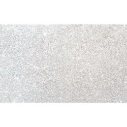 FAMA GOMA EVA 50X70CM GROSOR 2MM GLITTER BLANCO PACK 10 UD