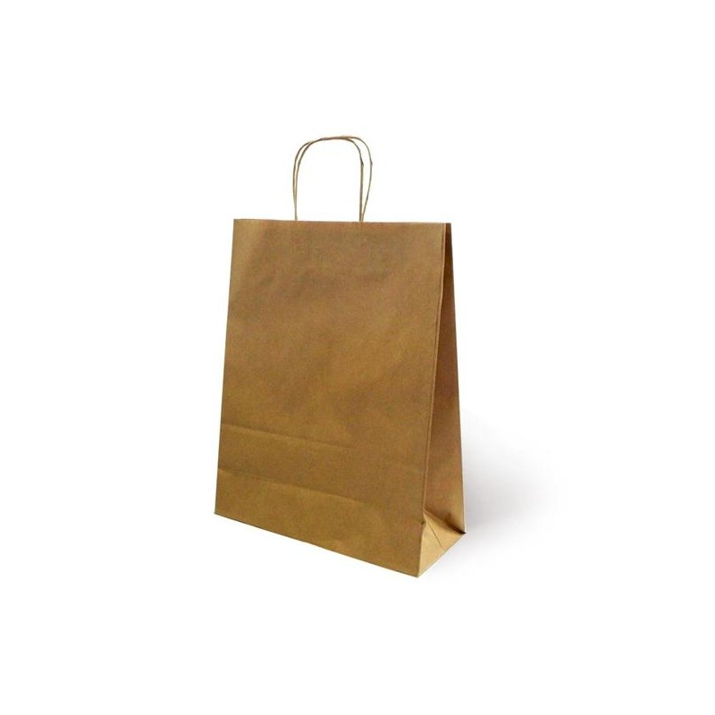FAMA BOLSA DE ASA RETORCIDA 125GR 31X11X42CM PAPEL KRAFT