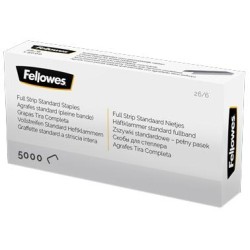FELLOWES GRAPAS DE CARGA COMPLETA 26/6 PLATA CAJA DE 5000