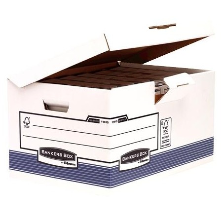 FELLOWES MAXI CONTENEDOR DE ARCHIVOS CON TAPA FIJA SYSTEM AZUL