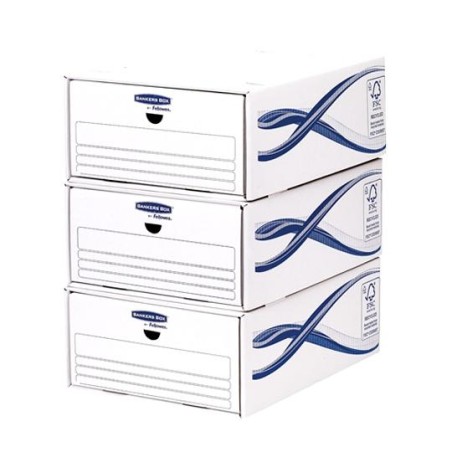 FELLOWES CAJÓN ARCHIVADOR BASIC 279X135X362MM CARTÓN RECICLADO BLANCO -PACK 5-