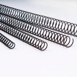 FELLOWES ESPIRAL METÁLICA PASO 5:1 38MM A4 NEGRO PACK 25 UD