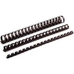 FELLOWES CANUTILLO 8MM PLÁSTICO NEGRO PACK 25 UD