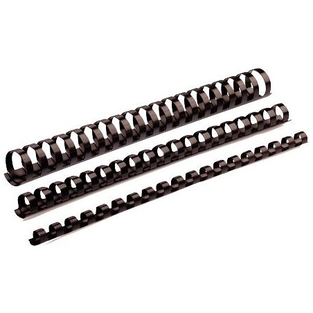 FELLOWES CANUTILLO 10MM PLÁSTICO NEGRO PACK 100 UD