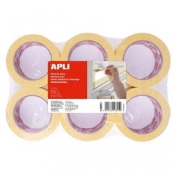 APLI CINTA PINTOR 60GR ROLLO 48MMX45M REMOVIBLE AMARILLO - 6U-