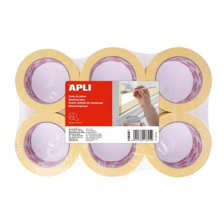 APLI CINTA PINTOR 60GR ROLLO 48MMX45M REMOVIBLE AMARILLO - 6U-