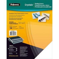 FELLOWES PACK DE 100 PORTADAS PVC TRANSPARENTE CRISTAL A3 200 MICRAS