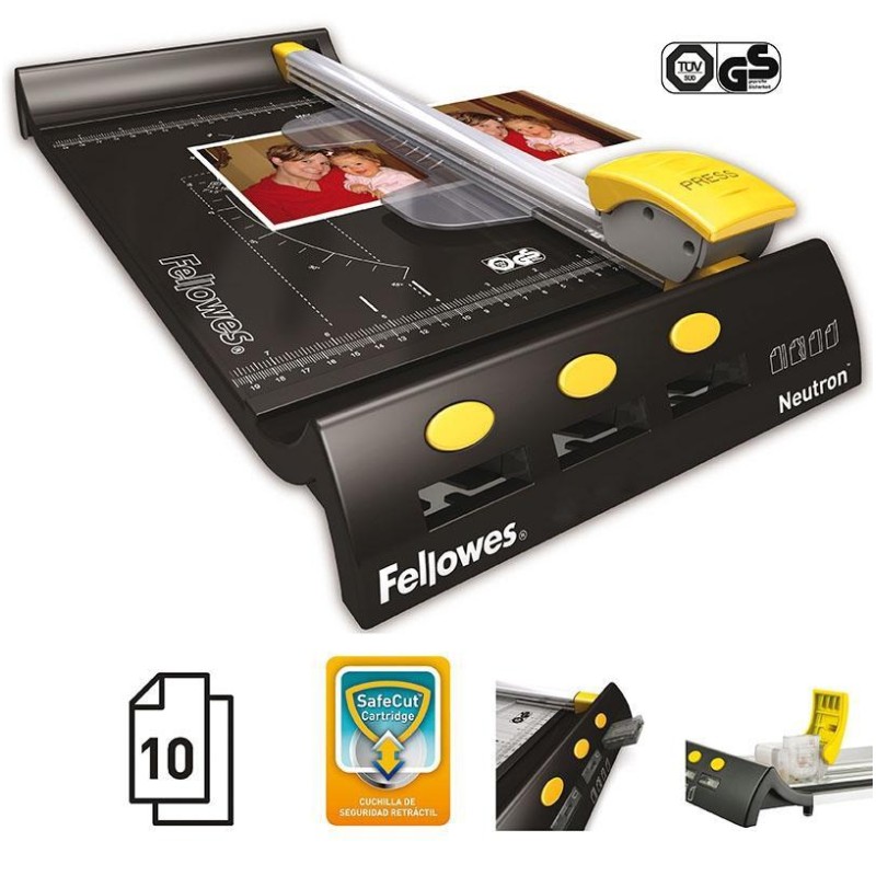 FELLOWES CIZALLA NEUTRON A4 10 HOJAS NEGRO