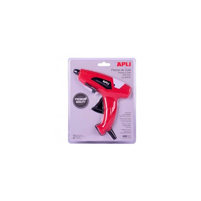 APLI PISTOLA DE SILICONA CALIENTE NEGRO 40W + 2 BARRAS